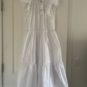 One A White Ruffled  Dress